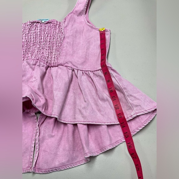 Denim Corset Top Future Collective Women's Pink Sleeveless - Picture 10 of 10